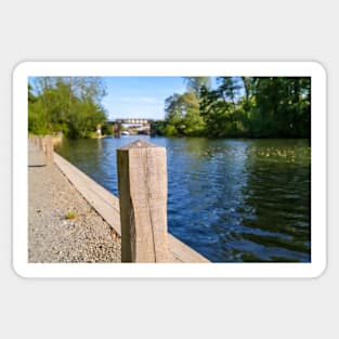 Mooring post on the River Bure, Wroxham Sticker